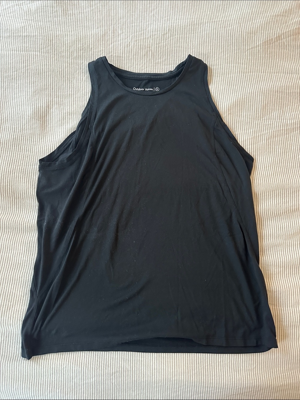 Outdoor Voices Black Women's Athletic Tank Top - Sleeveless Crew